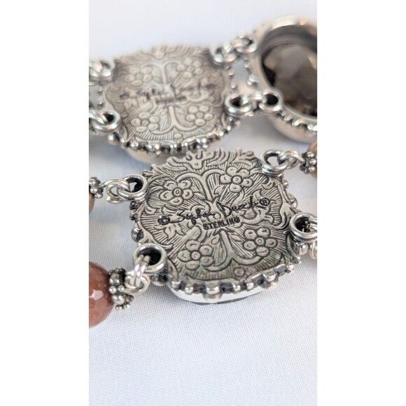 Stephen Dweck Vintage Necklace Bracelet Sterling Silver Carved Gemstone Estate - Picture 10 of 16